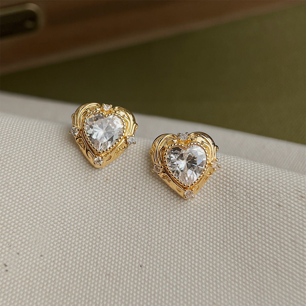 Gilded Heart Earrings
