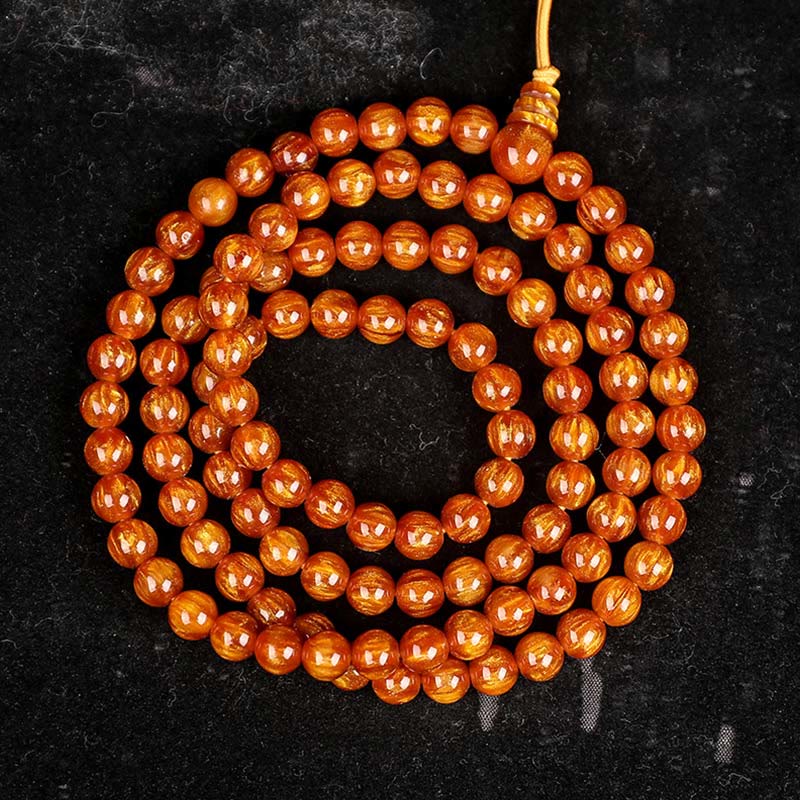 Golden Sea Willow Wrist Mala Bracelet for Success & Healing
