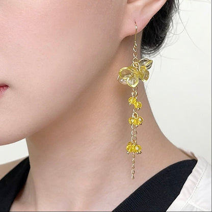 Golden Wisteria Drop Earrings
