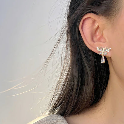 Green Butterfly Earrings
