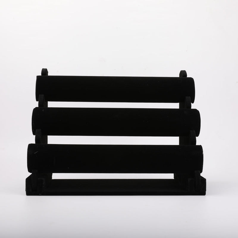 Grey Velvet Jewelry Bracelets Necklace Rack Display