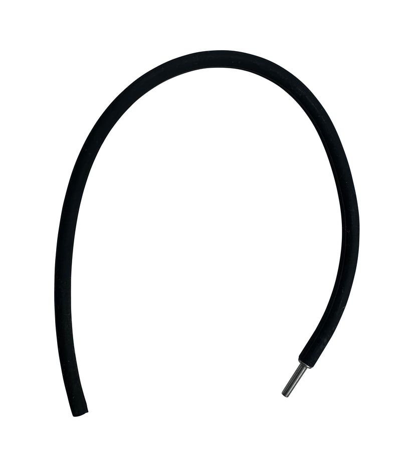 Black Silicone 4mm Thick Easy Pop Clasp Bracelet, 7 1/2