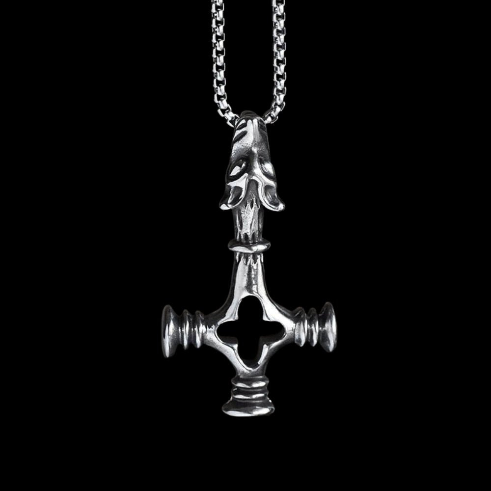 Hammer Wolf Cross Pendant