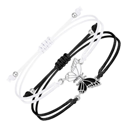 Handmade Braided Butterfly Freedom Bracelet (set of 2)