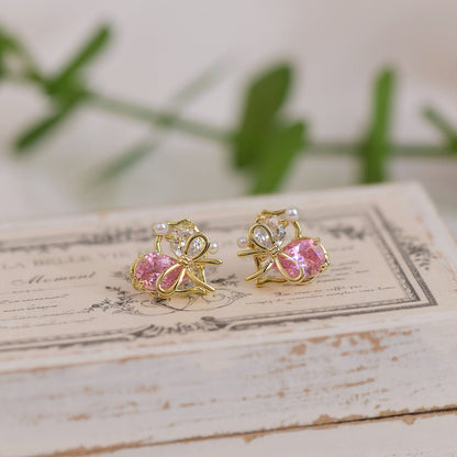 [sample ] Samantha Heart Stud Earrings