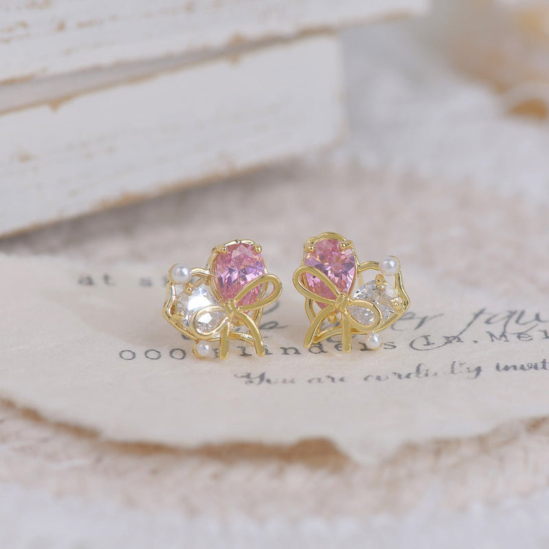 [sample ] Samantha Heart Stud Earrings