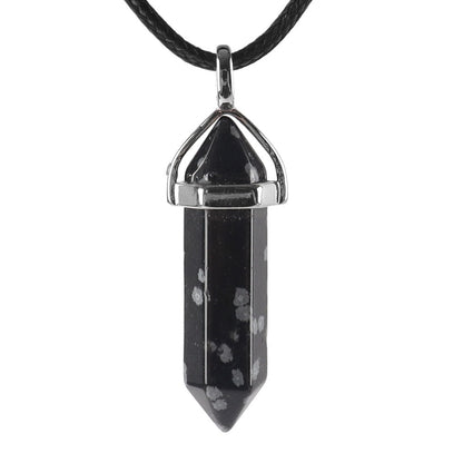 Hexagonal Chakra Pendant - Natural Gemstone Healing Crystal Necklace