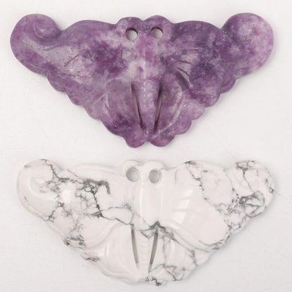 Howlite Butterfly Spiritual Pendant 3.28 Inch for Protection