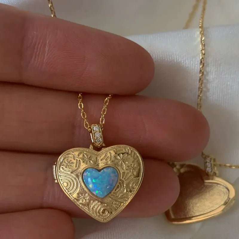 Devin Heart Locket Necklace