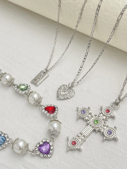 Jlynn Layered Cross Necklace Set