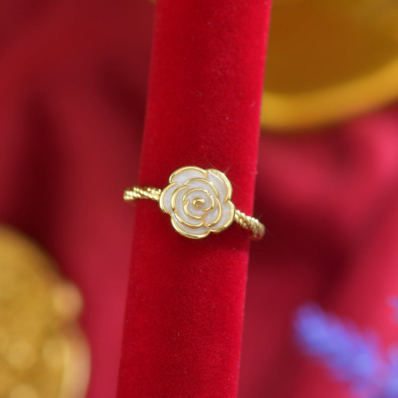 Ivory Camellia Ring