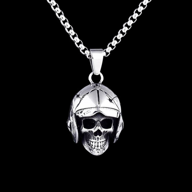 Knock Em Dead Baseball Player Skull Pendant