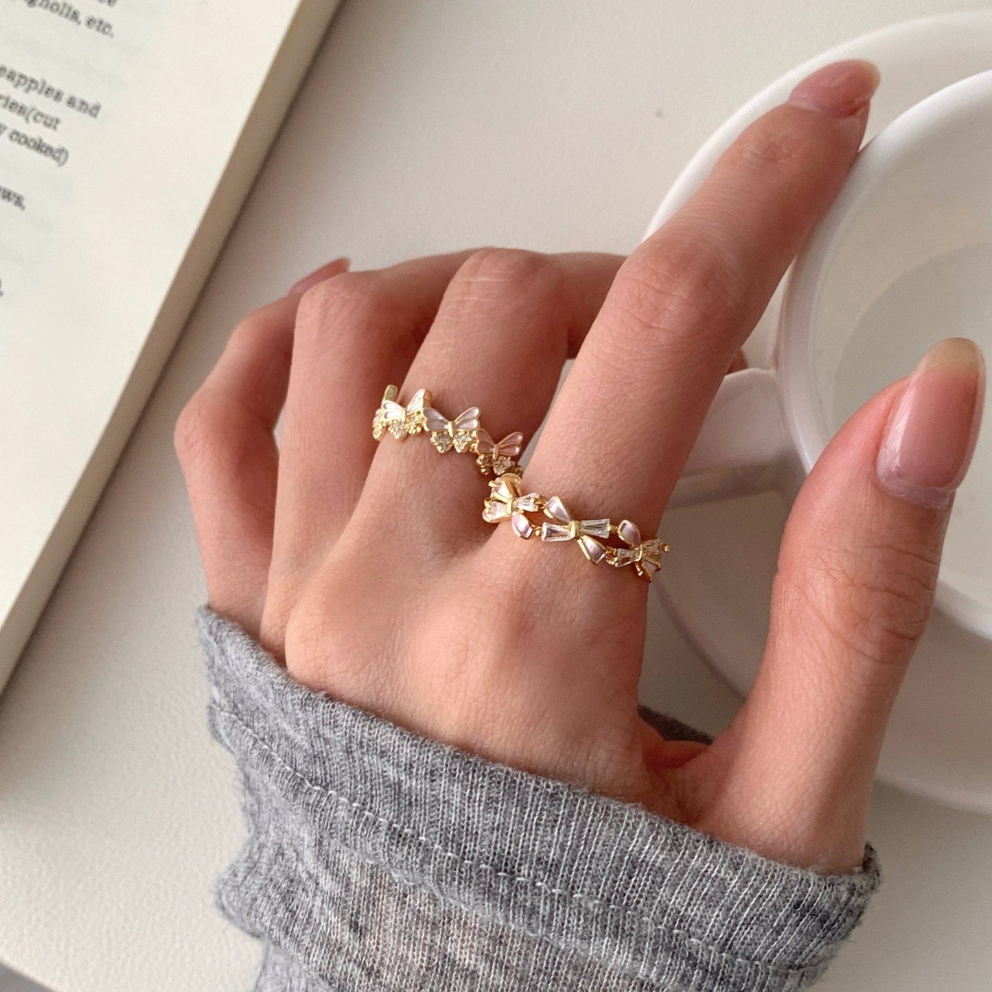 Lavender Bow Ring