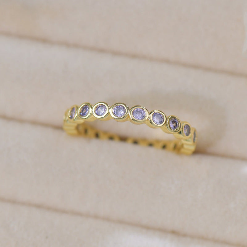 Lilac Bezel Band Ring
