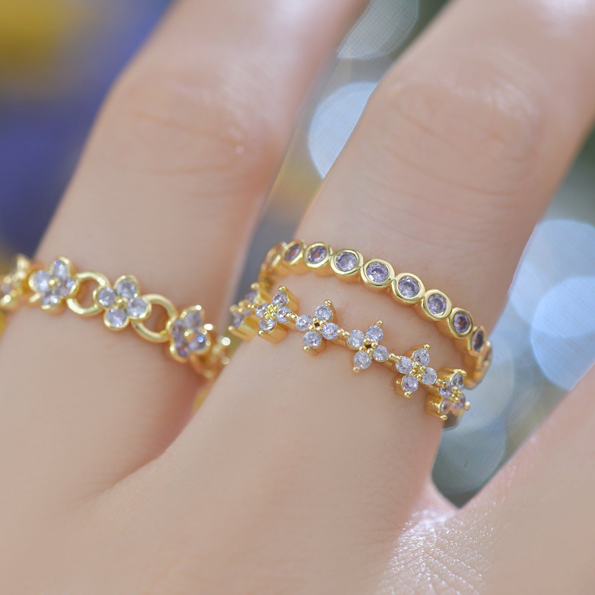 Lilac Bezel Band Ring