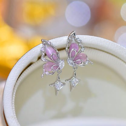 Lilac Butterfly Earrings