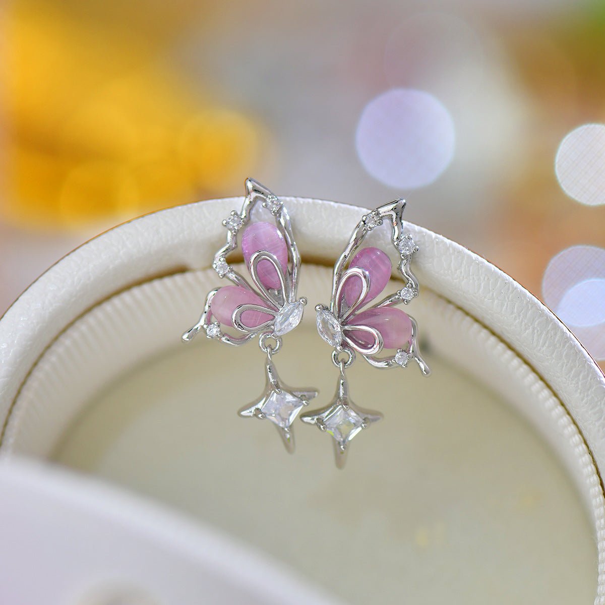 Lilac Butterfly Earrings