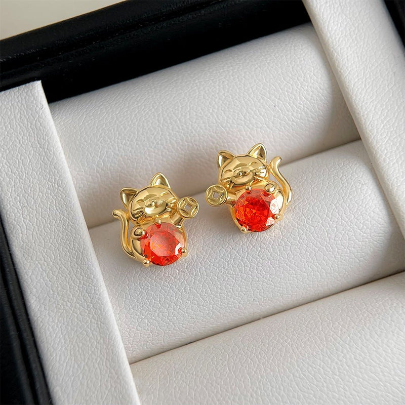 Lucky Cat Earrings