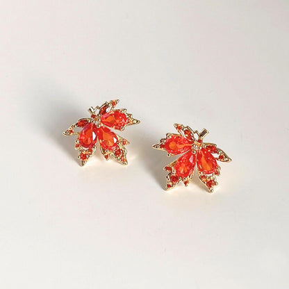 Maple Leaf Stud Earrings