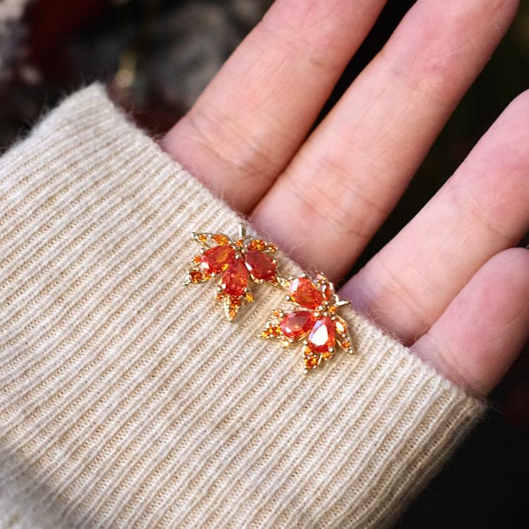 Maple Leaf Stud Earrings