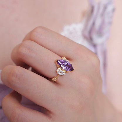 Marquise Amethyst Ring