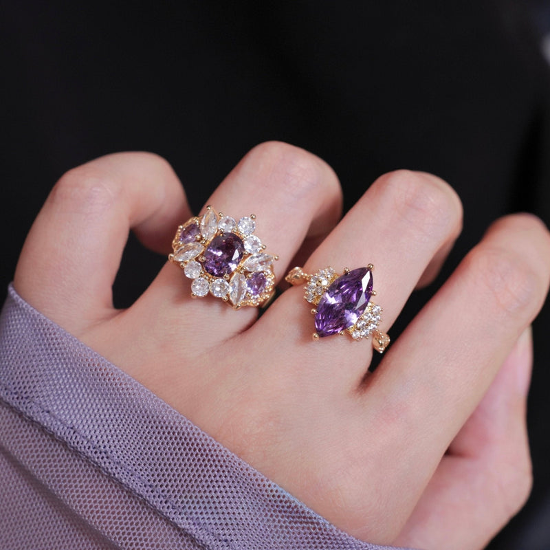 Marquise Amethyst Ring