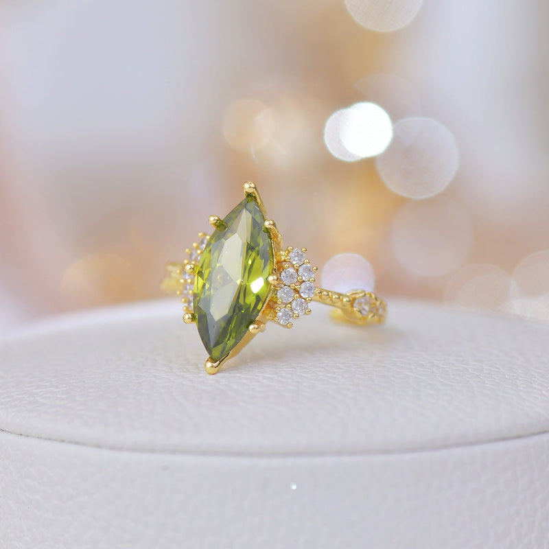 Marquise Peridot Ring
