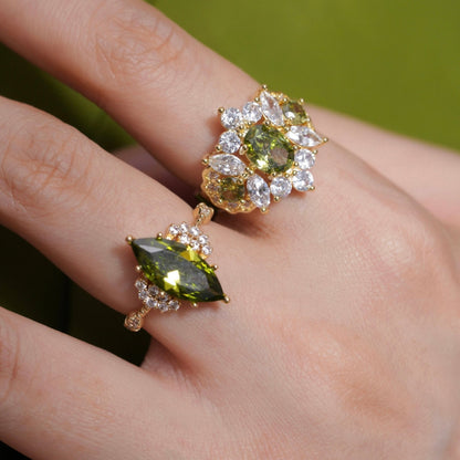 Marquise Peridot Ring