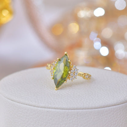 Marquise Peridot Ring
