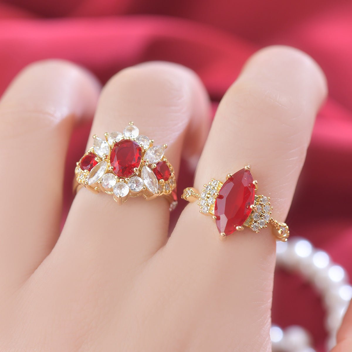 Marquise Ruby Ring
