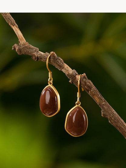 Carnelian Drop Earrings