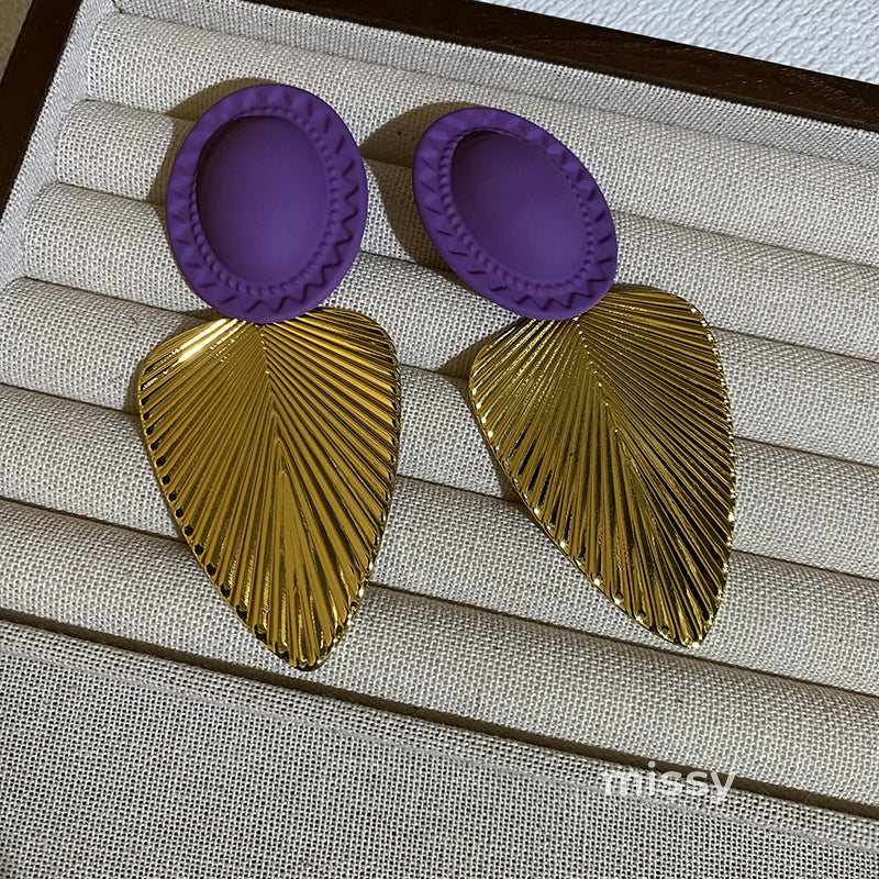 Auri Gilded Leaf Drop Earrings