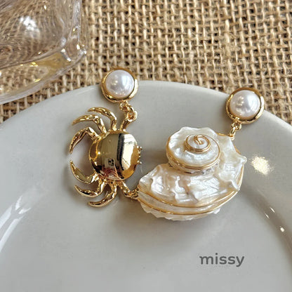 Isabella Asymmetric Ocean Earrings