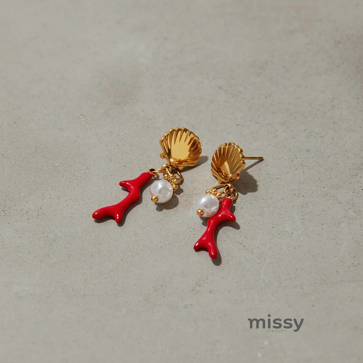 Jasper Cross Pearl Drop Earrings