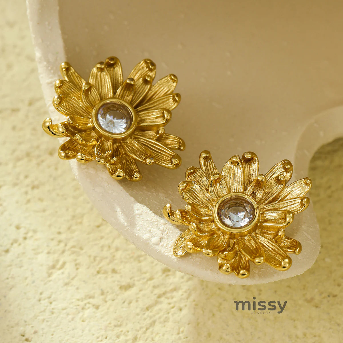 Meghan Asymmetrical Petal Earrings