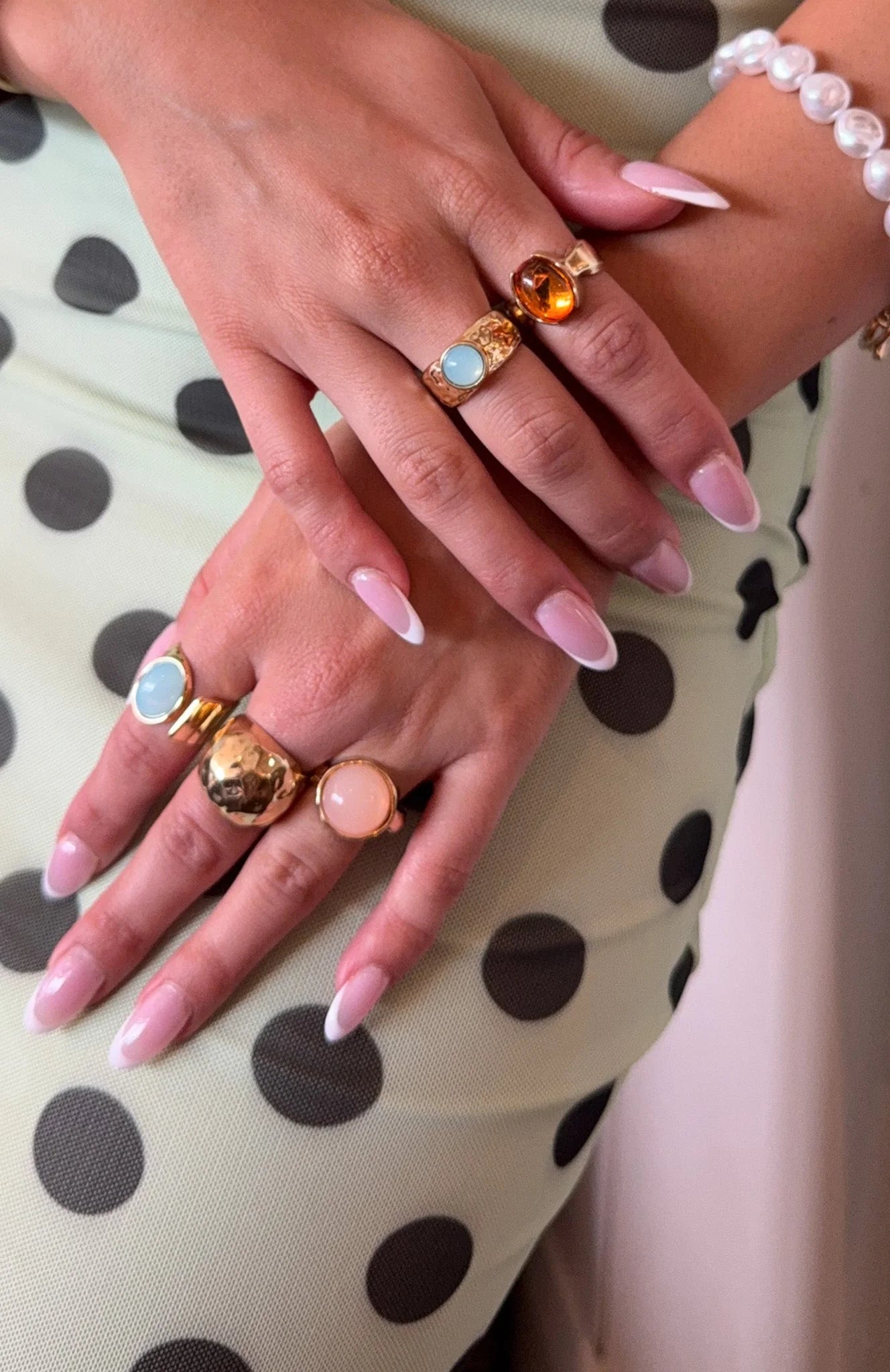 Ramiyah Multi-stone Stacking Rings