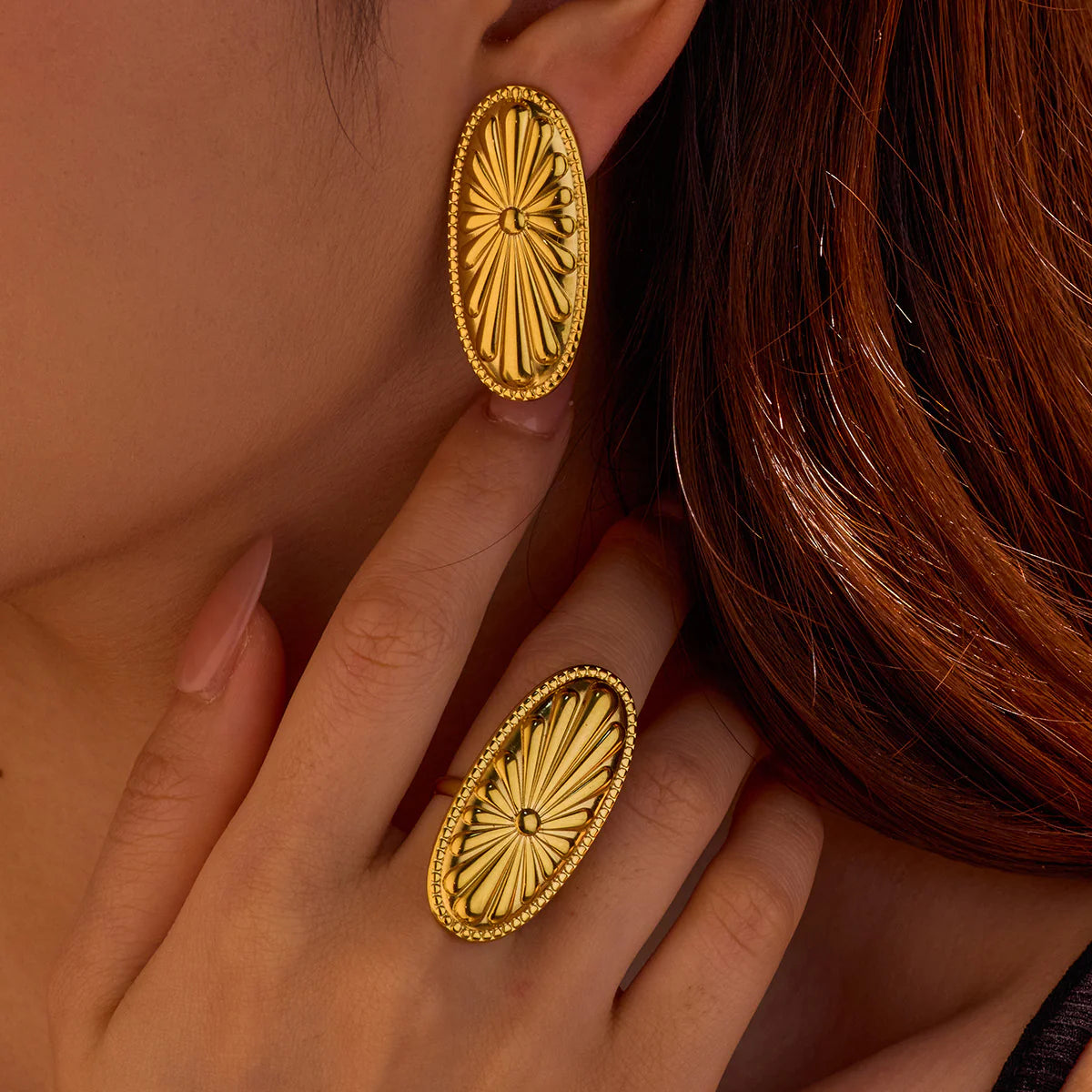 Shaniya 18k Gold Plated Hoop Earrings