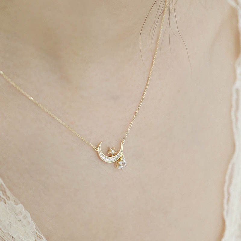 [sample ] Mandy Moon Star Necklace