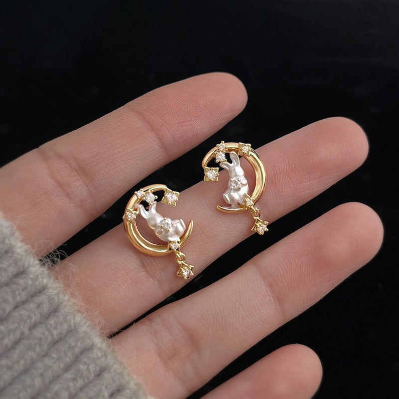 [sample ] Moon Bunny Earrings