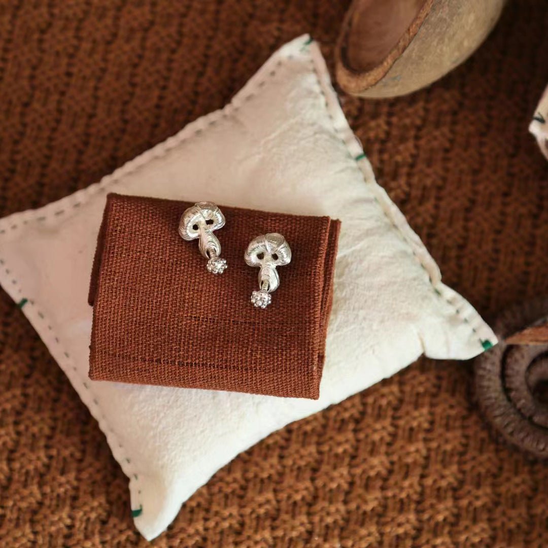 [] Mushroom Earrings