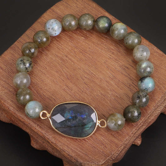 Natural Labradorite & Moonstone Healing Support Bracelet