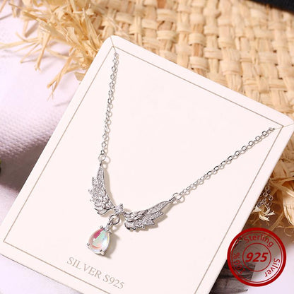 Angel Wings Moonstone Necklace