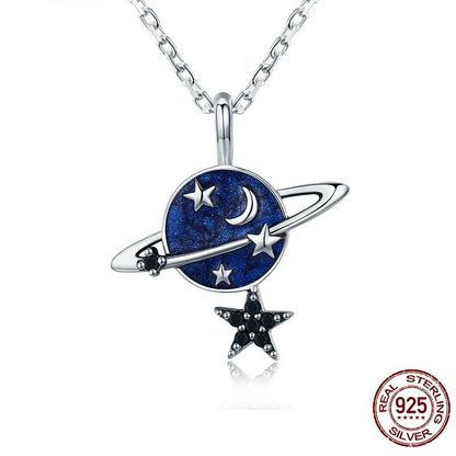 Captivating Planet Sterling Silver Necklace