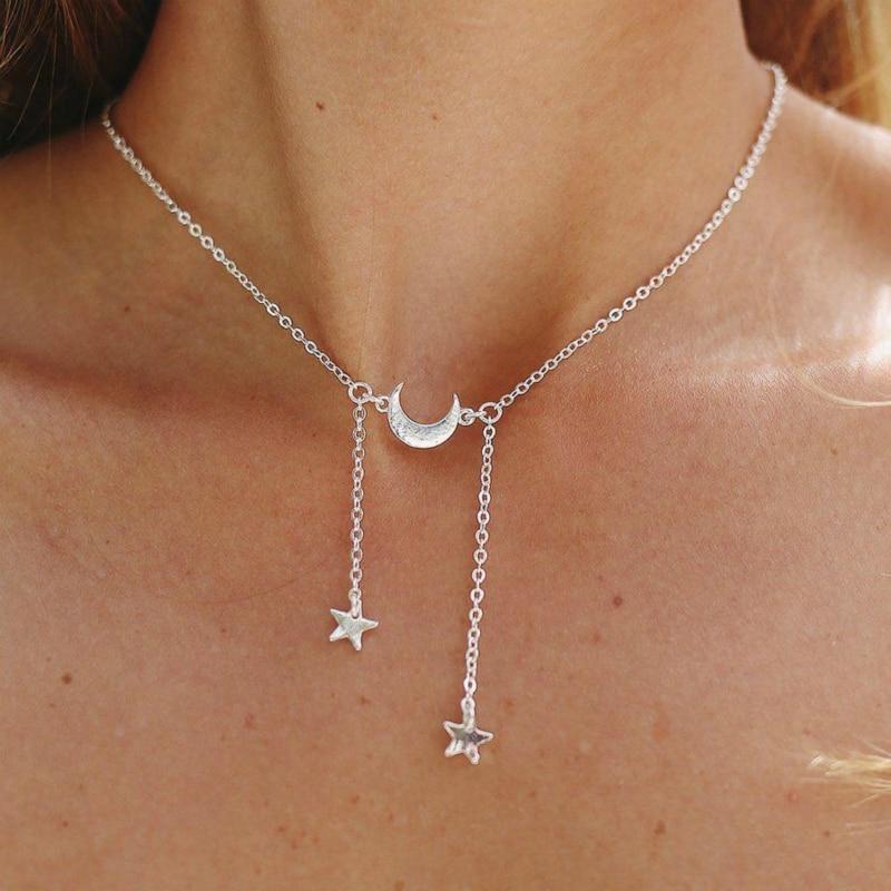 Celestial Moon & Stars Necklace