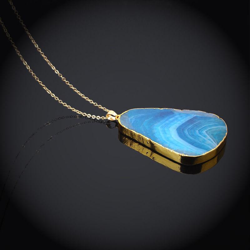 Colorful Irregular Shaped Agate Necklace