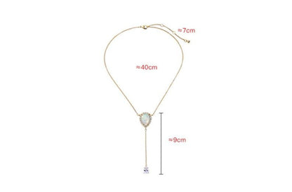 Delicate Opal Crystal Necklace