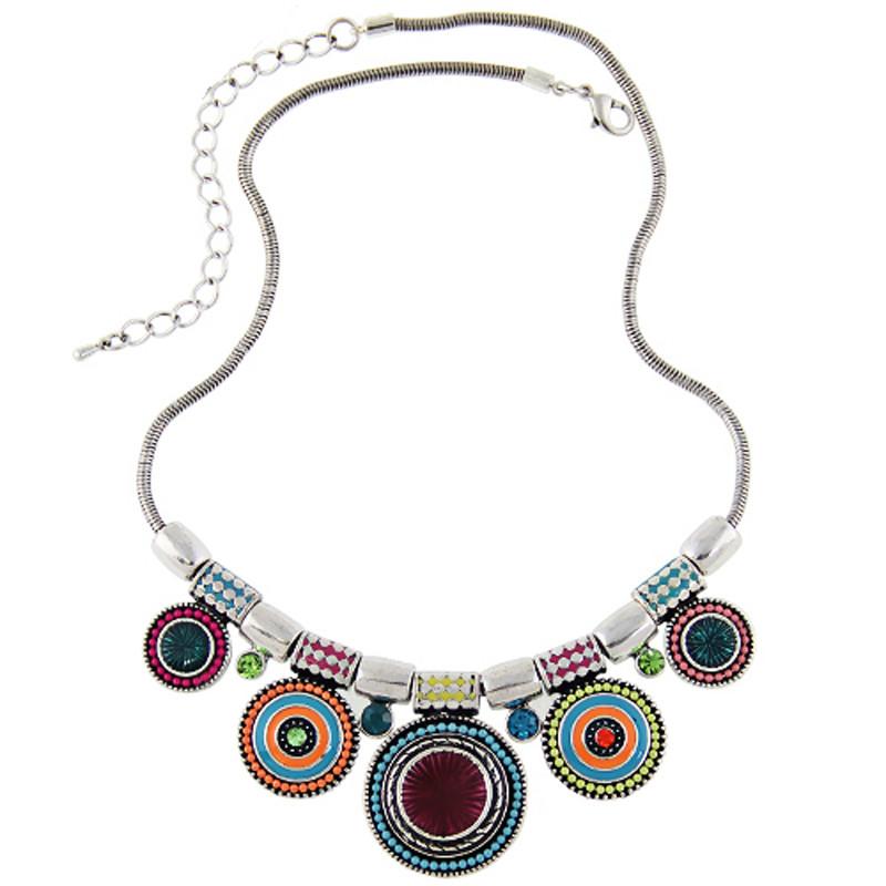 Colorful Bead Pendant Necklace