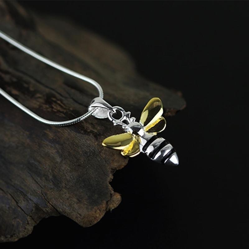 Honey Bee Sterling Silver Necklace