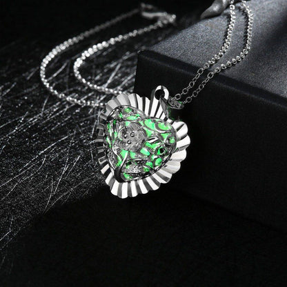 Magical Glow in the Dark Heart Flower Necklace