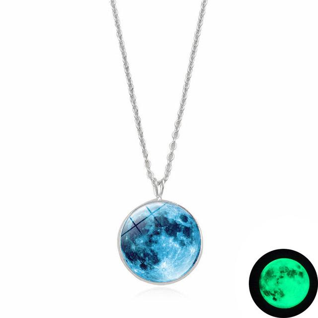 Magical Glow in the Dark Moon Necklace